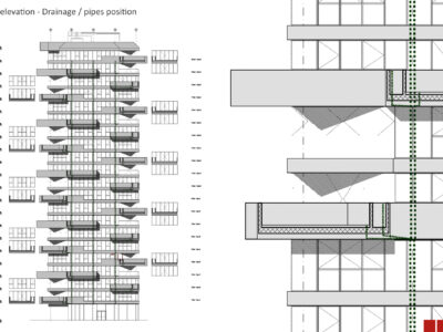 Progettazione facciate Bosco Verticale Tirana