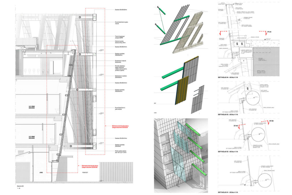 Facade design engineering by SCE Project Stadio della Roma Dettagli